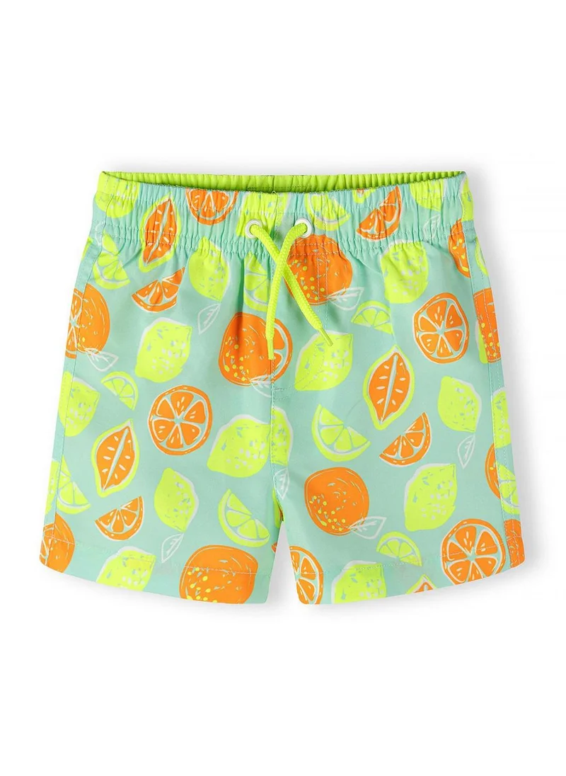 MINOTI Boys 2-pack swim shorts lemon stripe mint elastic waistband